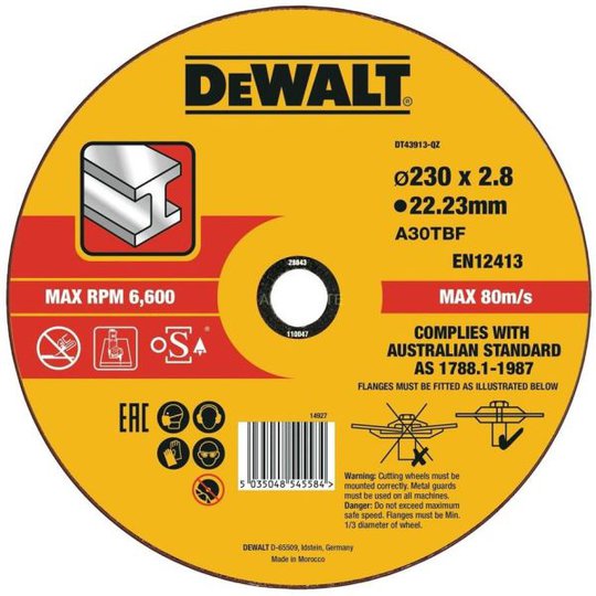 Dewalt DT43913-QZ Katkaisulaikka 230 x 3 mm