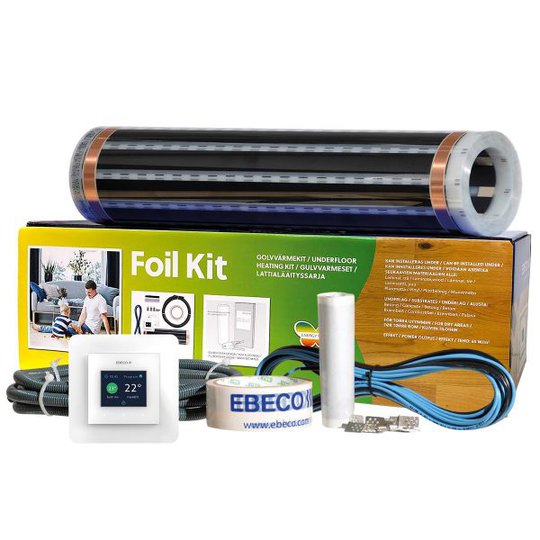 Ebeco Foil Kit 500 Lattialämmityssarja puulle ja laminaatille 10 m²