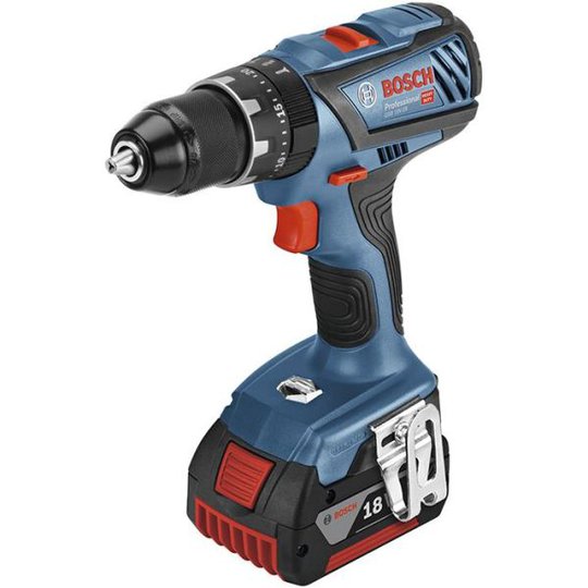 Bosch GSB 18V-28 Ruuvinväännin sis. 3 kpl 3,0 Ah:n akkuja ja laturin