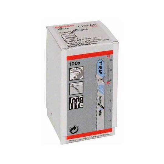Bosch Flexible for Metal Pistosahanterä 1-3mm:n pellit, 92 mm 100 kpl