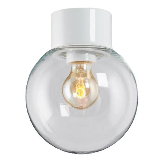 Ifö Electric Classic Glob 180 Kattovalaisin IP54, suora, E27, suora valkoinen