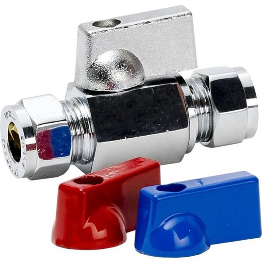 Gelia 3007003202 Palloventtiili puristusliitin säätönupilla 10x10 mm