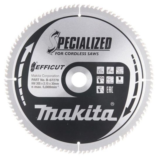 Makita B-67278 Sahanterä 305 mm, 100 hammasta