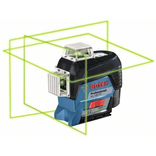 Bosch GLL 3-80 CG Ristilaser vihreä, sis. L-BOXX-laukun, ilman akkuja ja laturia