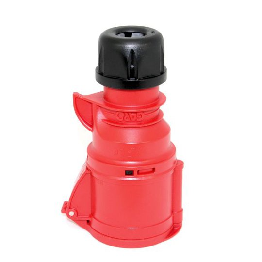 Garo S 332-6 S Jatkopistorasiat IP44, 4-napainen, 32A, lukituslaite 400 V, punainen, 6 h