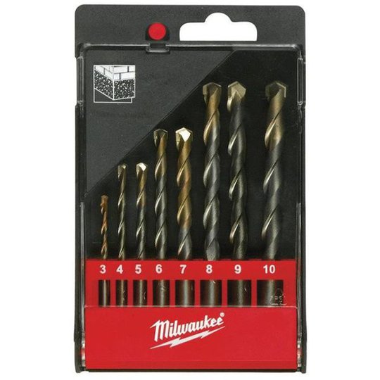 Milwaukee DIN 8039 4932352334 Betoniporasarja pyöreä kiinnike, 8 osaa