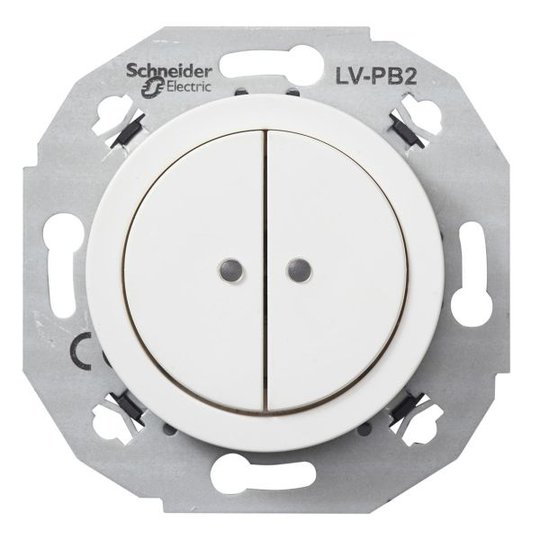 Schneider Electric WDE011071 Pienjännitepainike valkoinen 2-napainen