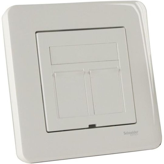 Schneider Electric Exxact Data-/telerasia uppoasennus, valkoinen