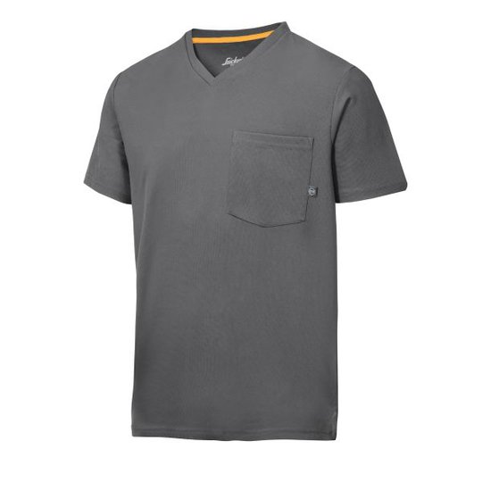 Snickers 2524 AllroundWork T-paita harmaa, v-aukko XS