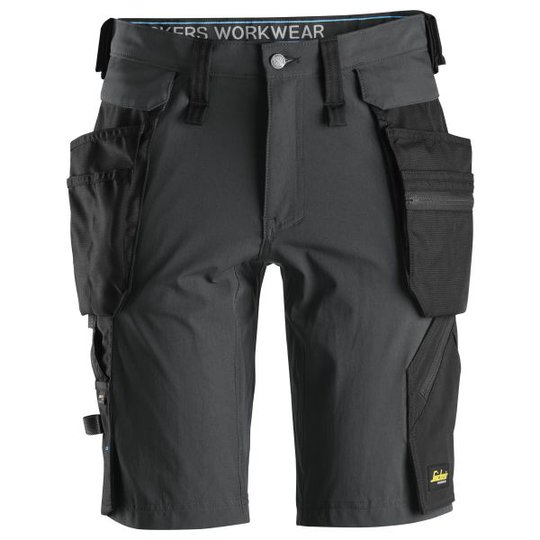 Snickers 6108 LiteWork Shortsit harmaa/musta C44