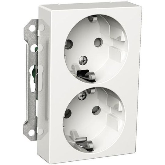 Schneider Electric Exxact WDE002188 Seinäpistorasia maadoitettu, jaettu kanta, 2-osainen