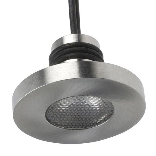 Designlight P-118SS Downlight-valaisin 3000 K, 1,2 W ruostumatonta terästä