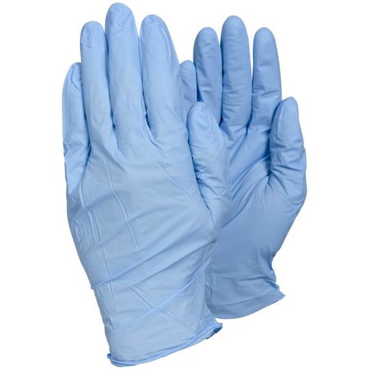 Tegera 84501 Kertakäyttökäsine Sininen nitriili, Puuteriton Koko 9, 100-pack