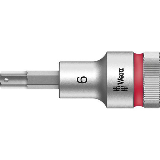 Wera 8740 C HF Kuusiokolohylsy 1/2" 6 mm, pituus 60 mm