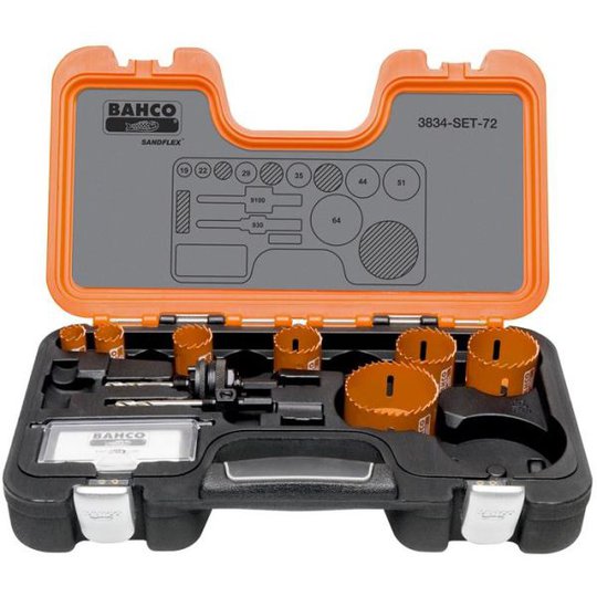 Bahco 3834-SET-72 Reikäsahasarja