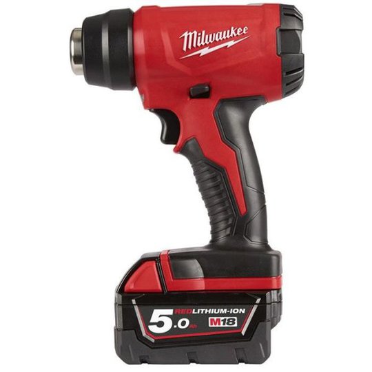 Milwaukee M18 BHG-502C Kuumailmapuhallin sis. 5,0 Ah:n akut ja laturin
