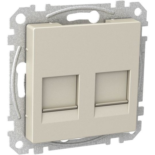Schneider Electric WDE004378 Keskiölevy 2x Keystone-liitin Metallic
