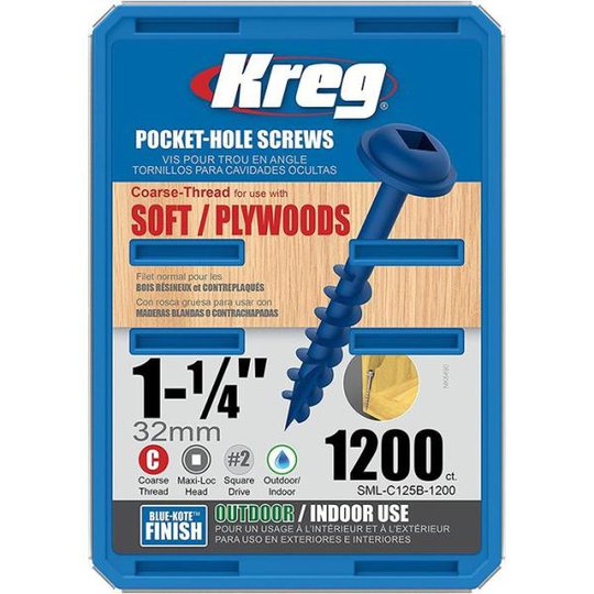 Kreg SML-C125B-1200 Ruuvi 32 mm 1200 kpl:n pakkaus