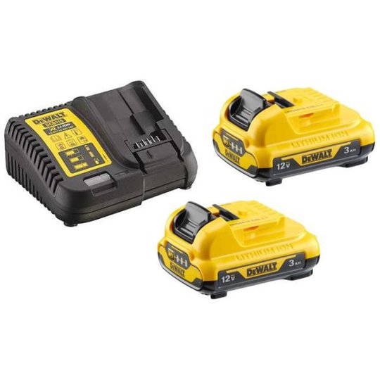 Dewalt DCB113L2 Latauspaketti 2 kpl 3,0 Ah akkuja ja laturi