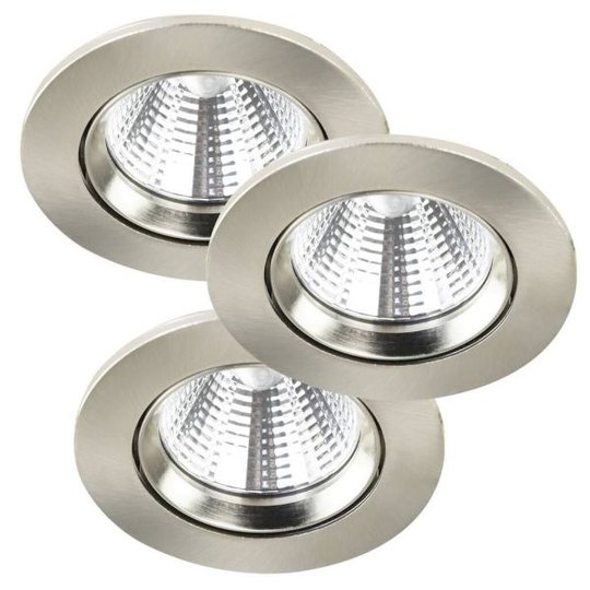Nordlux FREMONT 47580132 Kohdevalaisin LED, 3 kpl, asennus rakenteen sisään, IP23 Harjattu teräs