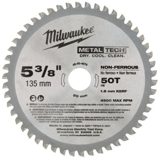Milwaukee 48404075 Sahanterä 135x20mm, 50T