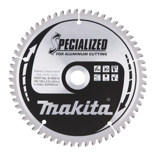 Makita B-09612 Sahanterä 190x20x2,0 mm, 60T