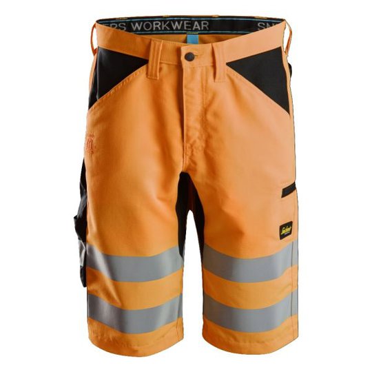 Snickers 6132 LiteWork Shortsit huomioväri, oranssi/musta 44