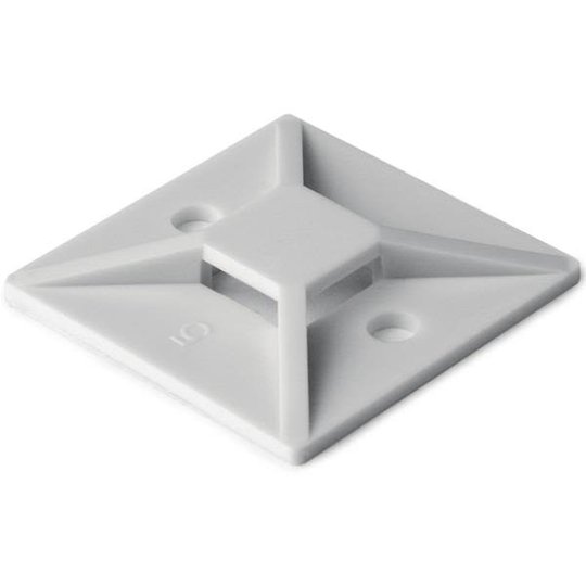 Hellermann Tyton MB3A Johdinsideankkuri ruuvi- ja tarrakiinnitys, 19 x 19 mm Valkoinen, 100 kpl