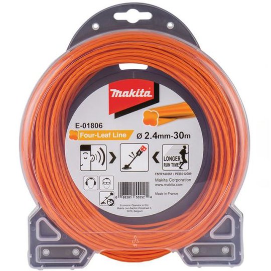Makita FOUR-LEAF Leikkuusiima 30 m x 2,4 mm