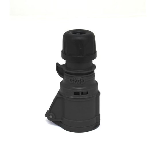 Garo S 332-5 S Jatkopistorasiat IP44, 4-napainen, 32A, lukituslaite 600-690 V, musta, 5 h