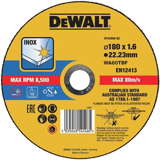 Dewalt DT43908 Katkaisulaikka thin cutting 180 x 1,6 mm