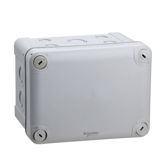Schneider Electric ENN05087 Kytkentärasia harmaa, knock-outit, pinta-asennus 150x105x80 mm