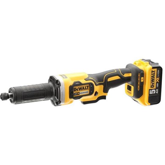 Dewalt DCG426P2 Hiomakone sis. 5,0 Ah:n akut ja laturin