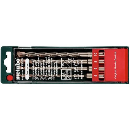 Metabo 625580000 Poranteräsarja SDS-Plus, 4 osaa