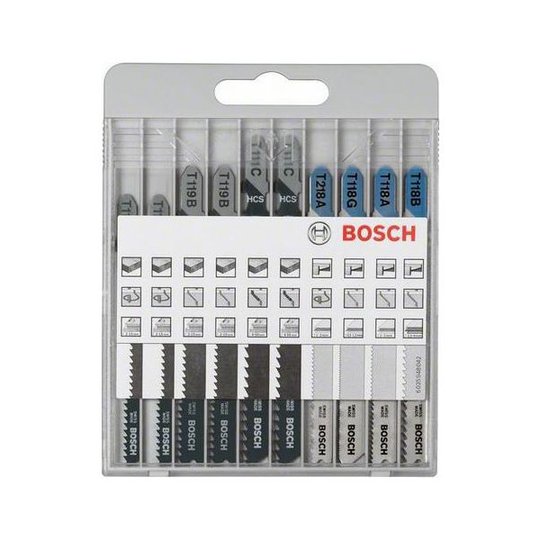 Bosch 2607010630 Pistosahanteräsarja 10 osaa