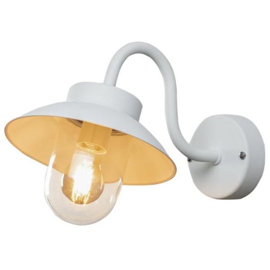 Konstsmide Vega Mini Seinävalaisin E27, IP44 Valkoinen