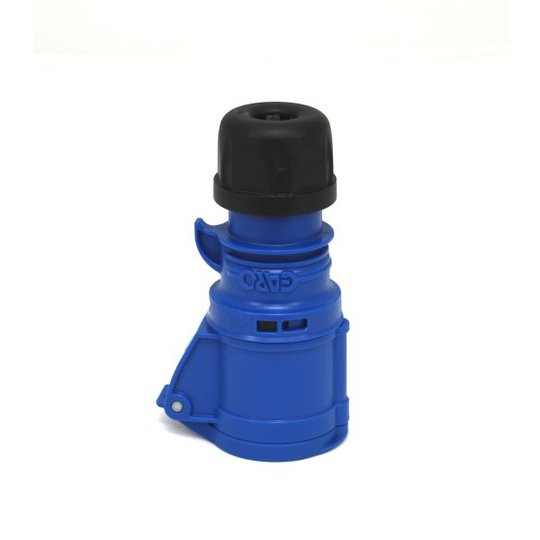 Garo S 332-9 S Jatkopistorasiat IP44, 4-napainen, 32A, lukituslaite 230V, Sininen, 9 h