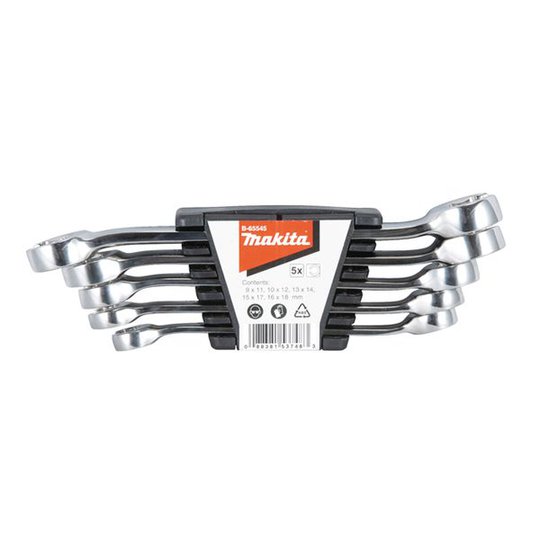 Makita B-65545 Kiintolenkkiavainsarja 5 osaa, avoin
