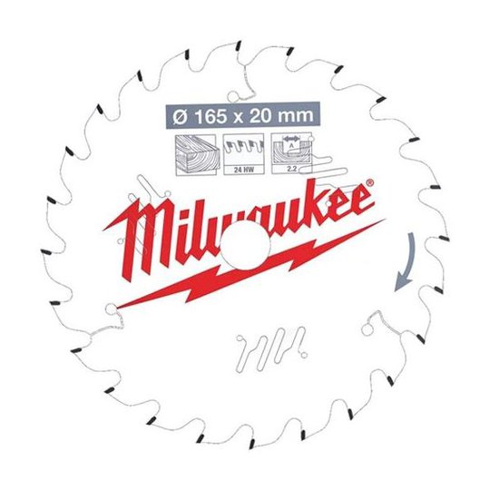 Milwaukee CSB P W Sahanterä 165x2,2x20 mm, 24T