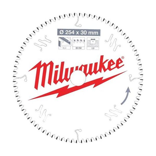 Milwaukee CSB MS Alu Sahanterä 254x3x30 mm, 80T