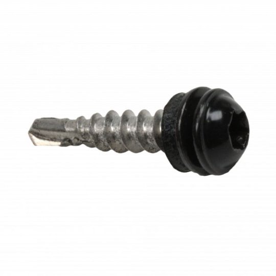 Heco 9620018 Tuulensuojaruuvi 4,8 x 25mm, 100-pakkaus Musta