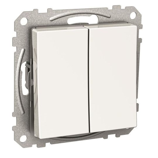 Schneider Electric Exxact WDE002116 Kytkin nelikulmainen keinuvipu, ilman kouria, valkoinen kruunu