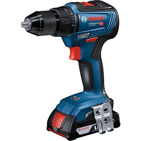 Bosch GSR 18V-55 Porakone-ruuvinväännin Sis. L-BOXX-laukun, 4,0Ah:n akut ja laturin