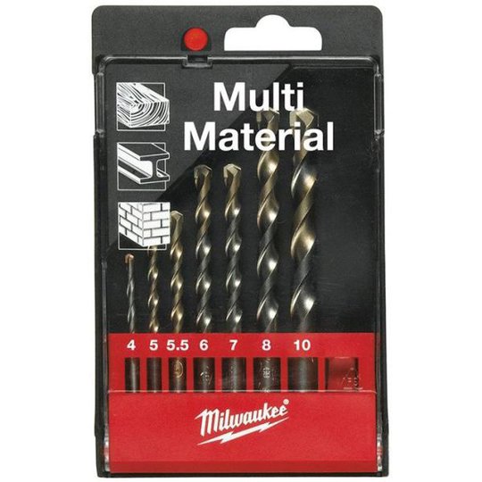 Milwaukee Multi Material 4932352836 Yleisporasarja pyöreä kiinnike, 7 osaa