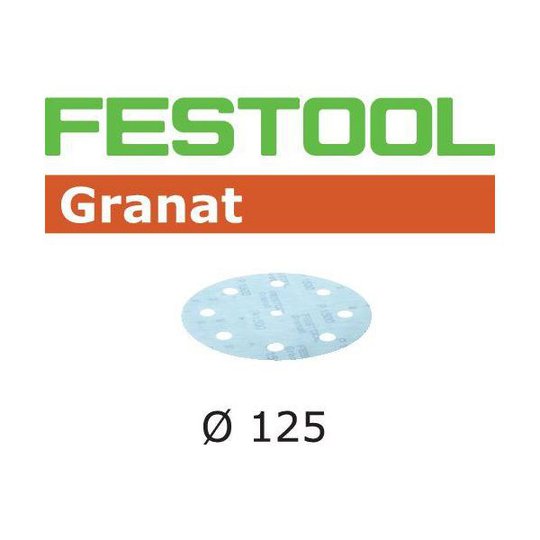 Festool STF GR Hiomapaperi 125 mm, 8-reikäinen, 50 kpl P800