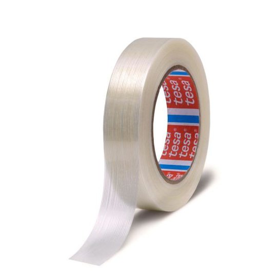 Tesa 4590 Pakkausteippi läpinäkyvä, lasikuituvahvistus 50 m x 25 mm