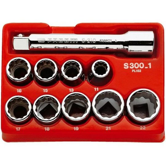 Facom J.300-1 Sovitinsarja 12 kpl, 3/8"