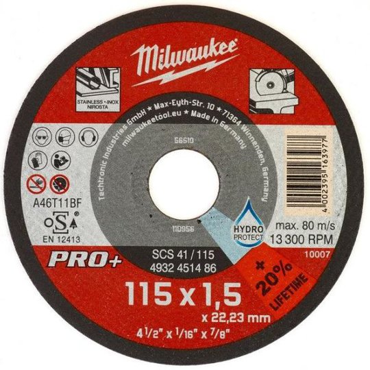 Milwaukee SCS 41 PRO+ Katkaisulaikka 115x1,5 mm