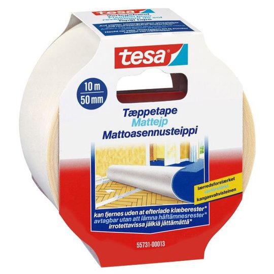 Tesa 55731 Mattoteippi polypropeeni, kaksipuolinen 10 m x 50 mm