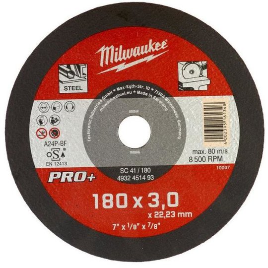 Milwaukee SCS 41 PRO+ Katkaisulaikka 180x3 mm.